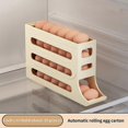thumbnail image 3 of Tier Egg Dispenser Automatic Egg Roller Refrigerator Rolling Egg Holder Kichen for storing 30 eggs, 3 of 5