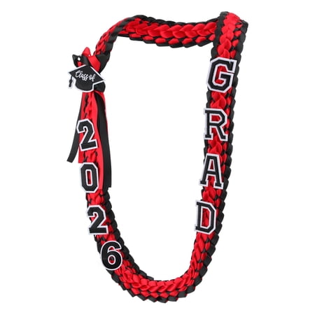 2026 Graduation Leis For Him Her, 2026 Grad Ribbon Money Lei Handmade Double Braided Necklace For Graduation Gifts Supplies