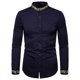 thumbnail image 1 of Camisa de blusa de manga larga bordada con botones casuales para hombres Pompotops oipoqjl30031, 1 of 4