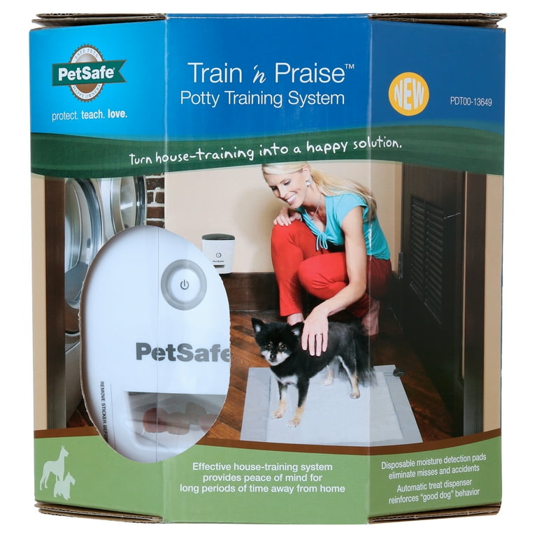 PetSafe Train n Praise Dog Potty Training System with Puppy Pads Use with Dog Treats