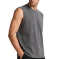 thumbnail image 4 of Tbopshirt Sleeveless Shirts for Men Plus Size Tank Tops Summer Solid Color Washed Vintage Round Neck T-shirt Trendy Sleeveless Short Sleeve Top,S-XXL, 4 of 5
