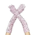 thumbnail image 2 of RANJIE Gants à Paillettes Scintillantes pour Jeux de Carnaval, Manches de Bras Longues en Velours, Gants de Mariage et de Bal pour Femmes, 2 of 4