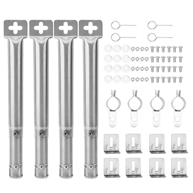 Tube de Grillade Outil de Camping en Acier Inoxydable; Pièces de Grillade Résistantes à la Température Réglables pour Accessoires de Cuisine