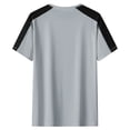 thumbnail image 3 of COSFO Summer T Shirts for Men Short Sleeve Colorblock Undershirts Crew Neck Pullover Workout Basic Regular Fit Mens Classic T-Shirt, 3 of 6