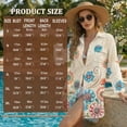 thumbnail image 5 of Renewold Swim Cover Up for Women T-Shirt Dress Comfortable Beach Shirt Blouses Soft Long Sleeve Swimwear Beach Tunic Top Women's Swimwear Beachwear, Mandala Flower Print, XL, 5 of 7
