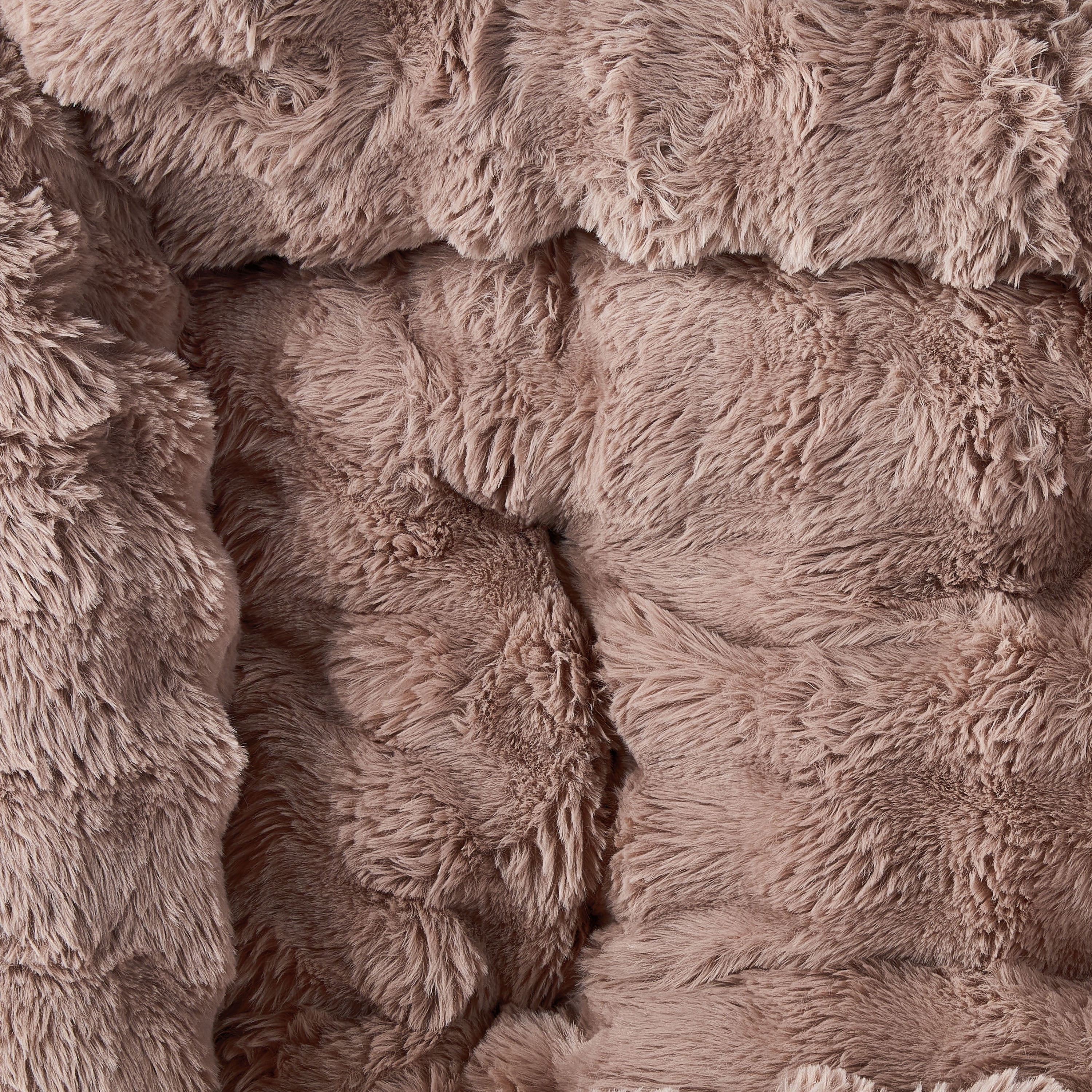Vibrant Life Large Bubble Faux Fur Orthopedic Cuddler Pet Bed, Tan, 30" x 27"