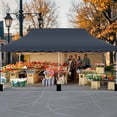 thumbnail image 2 of Gymax 10 x 20FT Pop-up Canopy Tent Folding Instant Sun Shelter w/ 3 Adjustable Heights Black, 2 of 10