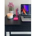 thumbnail image 2 of Modern Black Writing Desk with Drawers – Home Office Wooden Work Table, 2 of 6