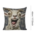 thumbnail image 2 of 1PCS Screaming Goat Pillow Cover,17.7x17.7 In Funny Goat Pillow Case,2D Flat Printed Crazy Animal Graphic Cushion Cover,Hilarious Print Home Decor for Living Room Sofa Bedroom Dorm Modern Farmhouse D, 2 of 3