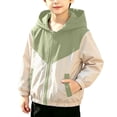 thumbnail image 2 of Samdudou Boys Windbreaker Jackets Lightweight Color Block Coats Fall Winter Long Sleeve Outerwear Kids Hooded Zip Up Clothes Casual Outdoor Hiking Travel Clothes with Pockets Size 1-9 Years, 2 of 7