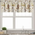 thumbnail image 3 of Ambesonne Persian Valance & Curtain, Floral Paisley Tulips, 55"x30", White Chocolate Umber, 3 of 6