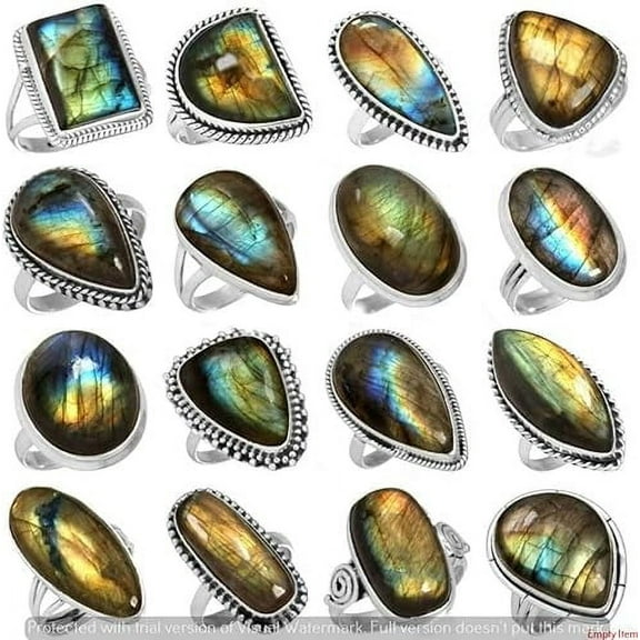 Labradorite Ring 20 Pcs silver plated rings women ring handmade ring engagement ring wedding ring Christmas gift