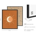 thumbnail image 3 of HAUS AND HUES Mid Century Wall Art and Terracotta Decor Set of 3 Mid Century Art Prints | Moon Wall Art | Boho Art Wall Decor | Mid Century Modern Wall Art | Geometric Decor BLACK FRAMED 11x14, 3 of 6