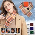 thumbnail image 3 of Odeerbi Smart Heated Scarf for Men Women Comfortable Plaid Warming Neck Wrap Scarf Winter USB Rechargeable Neck Warmer Lattice Print Protection Warm Heating Scarf Yellow, 3 of 7