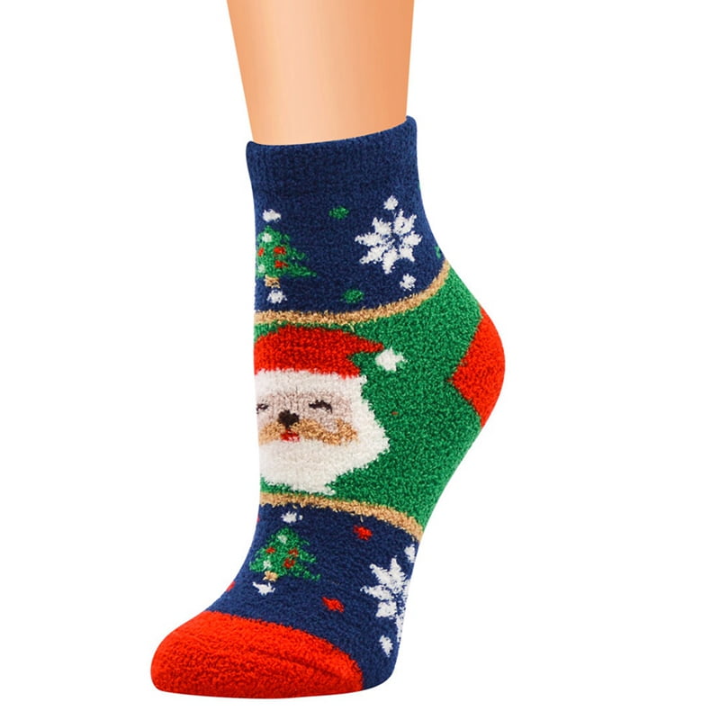 AkoaDa AkoaDa Women's Christmas Holiday Socks, Cotton Knit Crew Xmas