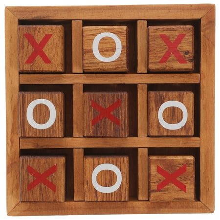 Vosarea Xo Chess Children's Toys Classic Board Games Cues Toe Game Chess Large The Cross Coffee 11.5X11.5CM