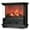 Black Walnut, variant on TURBRO Firelake 27-Inch Electric Fireplace Heater - Freestanding Fireplace with Mantel, No Assembly Required - 7 Adjustable Flame Effects, Overheating Protection, CSA Certified - 1400W, Gray Wash
