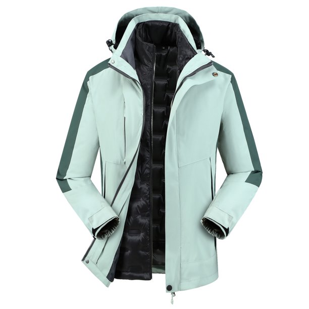 Chaqueta impermeable, resistente al viento y gruesa, 3 en 1, cálida, para deportes al aire libre, para hombre y mujer, para otoño e invierno.