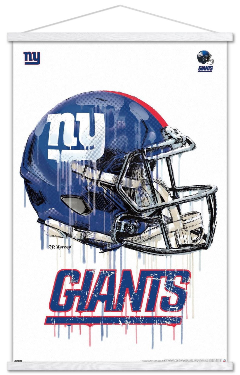 NFL New York Giants - Drip Helmet 20 Wall Poster