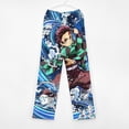 thumbnail image 3 of Demon Slayer Pajama Pants Long Sleep Pants Soft Elastic Waist PJ Bottoms Lounge Pants, 3 of 7