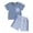 Blue, variant on Bagilaanoe 2pcs Toddler Baby Boy Shorts Set Short Sleeve T Shirt Tops + Checkerboard Shorts 6M 12M 18M 24M 3T Kids Casual Summer Clothes