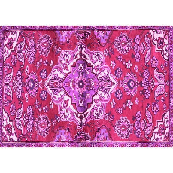 Ahgly Company Indoor Rectangle Persian Pink Traditional Area Rugs, 5' x 7'
