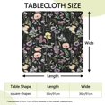 thumbnail image 2 of Pioneer Flower Floral Print Pattern Square Fitted Tablecloth with Elastic Edge,Square Table Cover,Washable Elastic Table Cover for Home Kitchen Party Decor 36"x36", 2 of 6