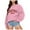 Pink, variant on Fiaer Christmas Women Pullover Sweatshirts Letter Graphic Plus Size Crew Neck Long Sleeve Loose Fit Casual Trendy Warm Tops White XL