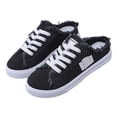 thumbnail image 2 of RotHome Women's Canvas Slip on Sneakers Comfortable Casual Mules Fashion Backless Loafers Lightweight Breathable Closed Toe Summer Shoes for Women Black, 2 of 7