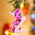 thumbnail image 3 of Lilixerw 3.14 inch Acrylic Christmas Dinosaur Ornaments,Personalized 26 Letters Cartoon Dinosaur Hanging Pendant for Christmas Ornament(Z), 3 of 4