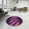 thumbnail image 4 of Ahgly Company Machine Washable Indoor Rectangle Transitional Orchid Purple Area Rugs, 8' x 10', 4 of 7