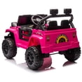 thumbnail image 4 of Arnahaishe 12V Electric Jeep Ride On Car with Parent Remote Control, Dual Drive, Bluetooth and MP3, Riding Toy Gift for Kids Aged 2-4, Pink, 4 of 10
