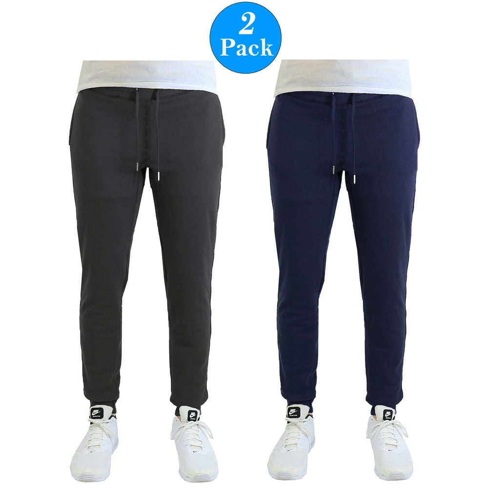 GBH - Men's Soft-Fleece Joggers With Zipper Pockets (2-Pack) - Walmart.com - Walmart.com