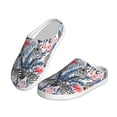 thumbnail image 2 of Wukai Flamingo And Zebra Print Women's Indoor Bedroom Slipper Slip On Shoes, Unisex House Shoes with Anti-Skid Sole for Men, Gift for Women Men-13, 2 of 7