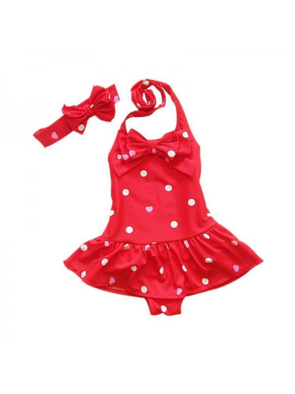 Baby and Toddler Girls OnePiece Swimsuit with Builtin Reusable