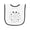 White and Black, variant on Inktastic Happy Halloween Spooky Skeleton and Stars Baby Terry Cloth Bib