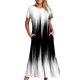 thumbnail image 1 of Vestido de Manga Corta para Mujeres Vestido de Verano de Cuello Redondo Impreso, Poliéster de Tamaño Verdadero Diario Y Vestido de Fiesta, 1 of 5