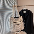 thumbnail image 3 of Bolso Bandolera Acolchado Algodón-Acolchado Nylon Invierno Mujer Bolsos para Fiesta Beige, 3 of 9