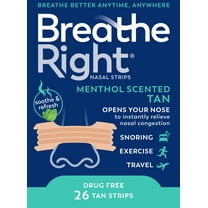 Breathe Right Extra Strength Nasal Strips, Menthol Scented, Drug-Free, 26 Count