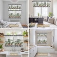thumbnail image 6 of Spring Kitchen Curtains Sets for Windows 36 Inch Length, Farmhouse Pots Plant Leaves Wood Plank Black Plaid Rod Pocket Window Treatments Tier Curtains and Valances Set for Bedroom/Bathroom, 6 of 8