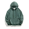 thumbnail image 3 of Washed Vintage Hoodies for Men 2025 Long Sleeve Plain Basic Hooded Sweatshirt with Pocket Pullover Hoodie Mens Hoodies, 3 of 4
