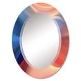 thumbnail image 2 of DESIGN ART Designart "Orange Blue Fractal Fluidity II" Fractals Modern Wall Mirror 20in.x30in., 2 of 4