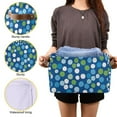 thumbnail image 3 of Yayeee 2 Pack Canvas Storage Basket with Handles for Shelves Fabric Bins Closet Organizer, Blue Dots, 3 of 8