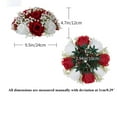 thumbnail image 6 of Blosmon Fake Flowers, Soft Silk Crimson, 2 Pack, 6 of 9