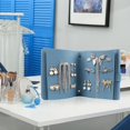 thumbnail image 6 of RUseeN Stud Earring Organizer Book Travel Stud Earring Holder Organizer Girls Earring Holder Book, 42 Pairs Earrings Storage Organizer Travel Earrings Organizer for Women Earring Travel Case, 6 of 7