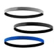 thumbnail image 5 of 3 diademas deportivas delgadas elásticas antideslizantes que absorben la humedad transpirable para ejercicio fútbol entrenamiento mujeres , GRIS, 5 of 7