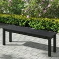 thumbnail image 5 of Gymax 2PCS 55'' HDPE Outdoor Bench Weatherproof Backless Patio Garden Bench Black, 5 of 10