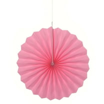 Toddmomy 6Pcs Party Paper Flower Tissuepaper Fan Pink Decoration for Wedding Birthday 10.8X3.7X0.8in