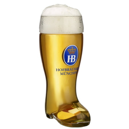 Hofbrauhaus Munchen German Glass Beer Boot .5 L Munich Germany (Best Glass For Oktoberfest Beer)