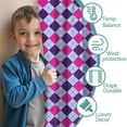 thumbnail image 3 of Blackout Kids Curtains,Pink Purple Checkered Pattern Childrens Insulated Curtains Set Of 2,Bedroom Essentials,Toddler Room Decor 42"x84", 3 of 5